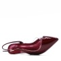 Medium heel pumps in imitation leather for women