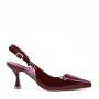 Medium heel pumps in imitation leather for women