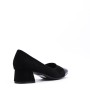 Heeled pumps in mixed materials for women