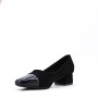 Heeled pumps in mixed materials for women