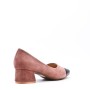 Heeled pumps in mixed materials for women