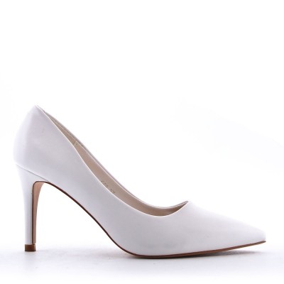 Women's faux leather heeled pumps