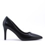 Women's faux leather heeled pumps