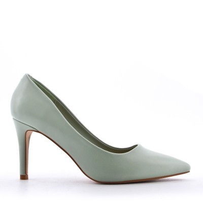 Women's faux leather heeled pumps