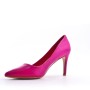 Women's faux leather heeled pumps