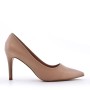 Women's faux leather heeled pumps