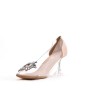 Women's faux leather heeled pumps