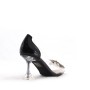 Women's faux leather heeled pumps