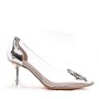 Women's faux leather heeled pumps