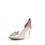 Women's faux leather heeled pumps