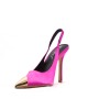 Women's faux leather heeled pumps