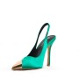 Women's faux leather heeled pumps