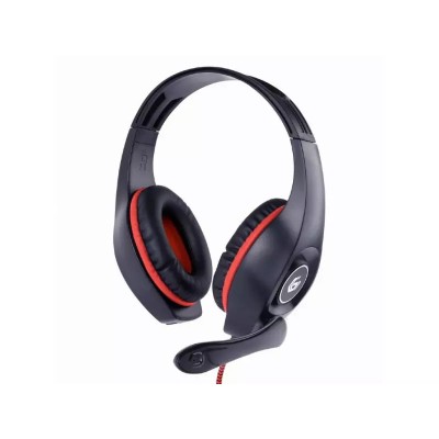 Diadema con auriculares para juegos GMB en negro y rojo GHS-05-R