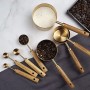 New! Gold Stainless Steel Measuring Cup Set