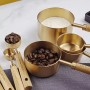 New! Gold Stainless Steel Measuring Cup Set