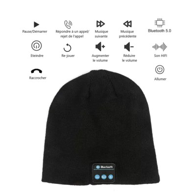 HAT WITH INTEGRATED BLUETOOTH HEADPHONE