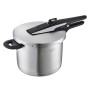 6 liter induction pressure cooker - With 2 steam inserts - Stainless steel