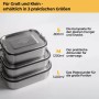 Stainless steel lunch box with partition - leak-proof - plastic-free - 1200 ml