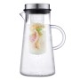 2 liter glass pitcher with lid - heat resistant - with fruit insert