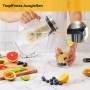 Pichet en verre de 2 litres avec couvercle - résistant à la chaleur - avec insert pour fruits