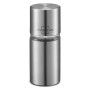 Nutmeg mill with stainless steel grinder with storage compartment for up to 4 nutmegs