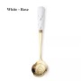 New! Stainless steel dessert spoon with ceramic handle.