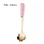 New! Stainless steel dessert spoon with ceramic handle.