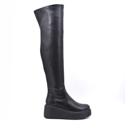 Faux leather boot