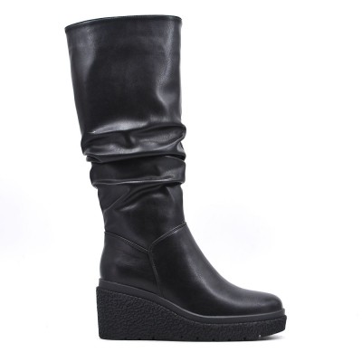 Faux leather boot