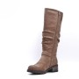 Faux suede boot