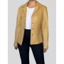 Blazer en cuir jaune vintage