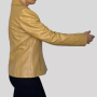 Vintage Yellow Leather Blazer