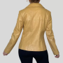 Blazer en cuir jaune vintage