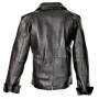 Genuine crocodile embossed leather blazer in black