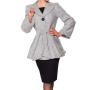 Belsira Premium Belted Blazer - Black/White (SKU: 50142-010)