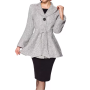 Belsira Premium Belted Blazer - Negro/Blanco (SKU: 50142-010)