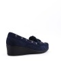 Suede wedge shoe for women