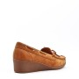 Suede wedge shoe for women