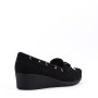 Suede wedge shoe for women