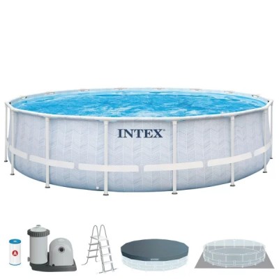 Piscine démontable Intex chevron prism ronde 427x107cm