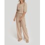 LINEN BLOUSE AND FULL TROUSERS