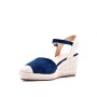 Wedge sandal in mixed materials for women