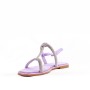 Flat sandal with rhinestones for women