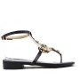 Flat sandal with rhinestones for women