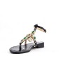 Flat sandal with rhinestones for women