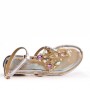 Flat sandal with rhinestones for women