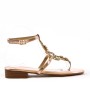 Flat sandal with rhinestones for women