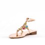 Flat sandal with rhinestones for women