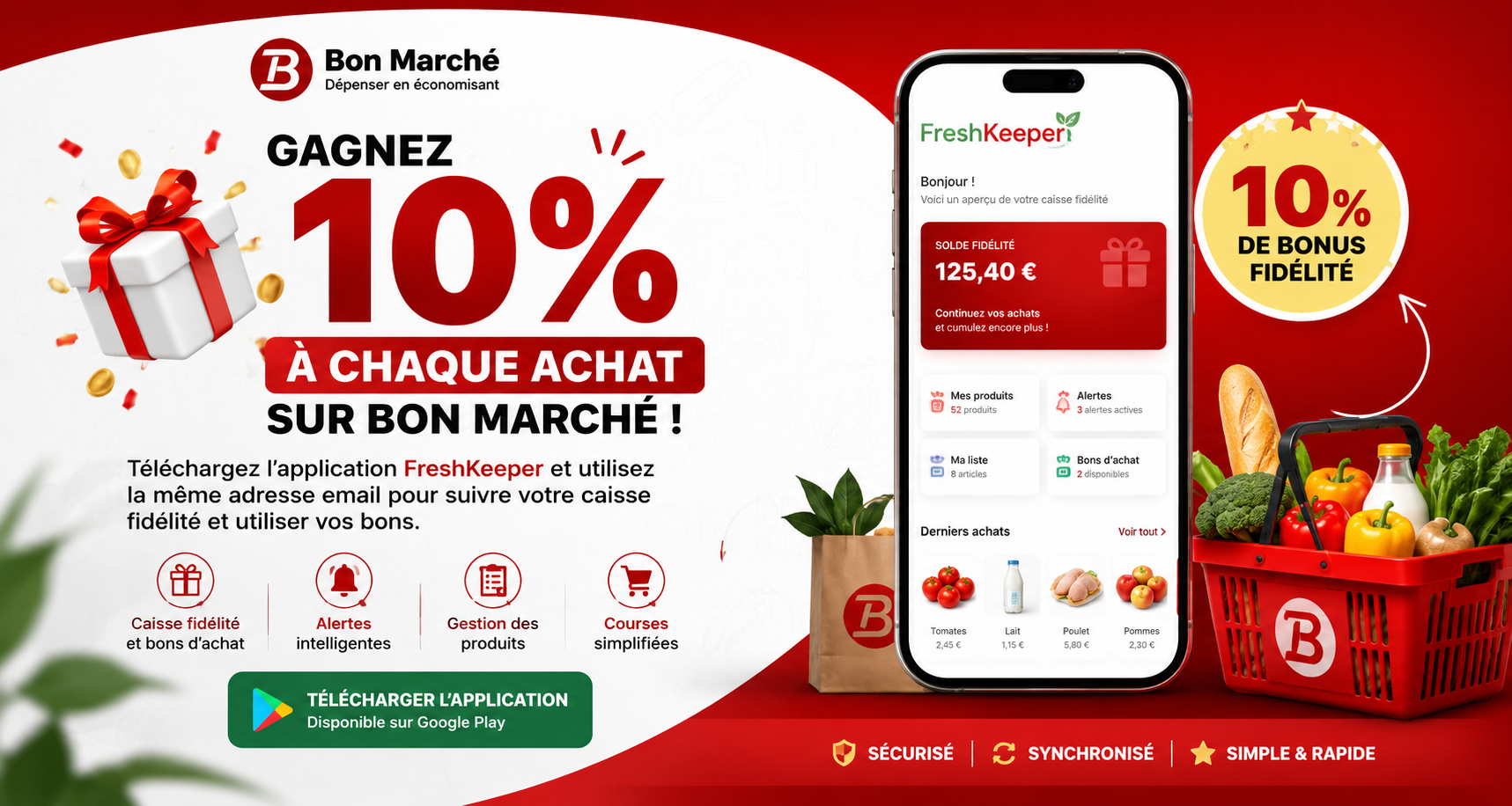 FreshKeeper - Gagnez 10% à chaque achat sur BON MARCHÉ